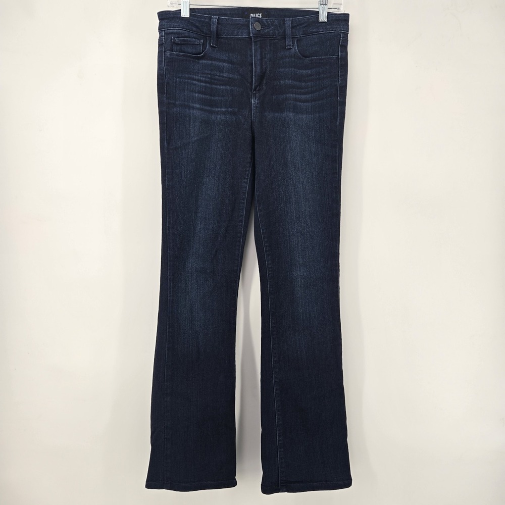 Paige Manhattan Jeans Women's Size 29 Dark Wash Boot Cut Flare Mid Rise Retro
